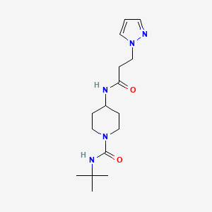 N-tert-butyl-4-(3-pyrazol-1-ylpropanoylamino)piperidine-1-carboxamide