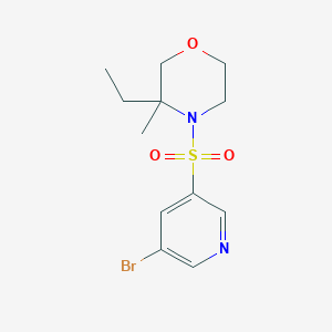 4-(5-Bromopyridin-3-yl)sulfonyl-3-ethyl-3-methylmorpholine