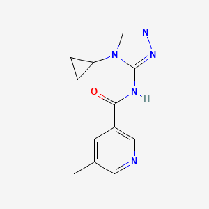 N-(4-cyclopropyl-1,2,4-triazol-3-yl)-5-methylpyridine-3-carboxamide