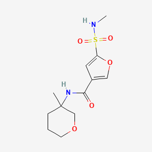 N-(3-methyloxan-3-yl)-5-(methylsulfamoyl)furan-3-carboxamide