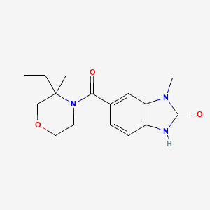 5-(3-ethyl-3-methylmorpholine-4-carbonyl)-3-methyl-1H-benzimidazol-2-one