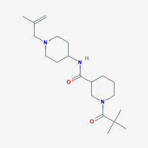 molecular formula C20H35N3O2 B7412640 1-(2,2-dimethylpropanoyl)-N-[1-(2-methylprop-2-enyl)piperidin-4-yl]piperidine-3-carboxamide 