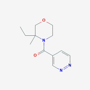 molecular formula C12H17N3O2 B7412646 (3-Ethyl-3-methylmorpholin-4-yl)-pyridazin-4-ylmethanone 