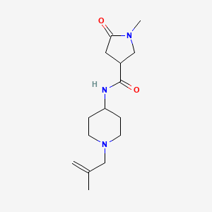 molecular formula C15H25N3O2 B7412657 1-methyl-N-[1-(2-methylprop-2-enyl)piperidin-4-yl]-5-oxopyrrolidine-3-carboxamide 