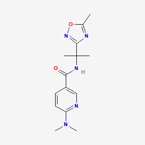 6-(dimethylamino)-N-[2-(5-methyl-1,2,4-oxadiazol-3-yl)propan-2-yl]pyridine-3-carboxamide