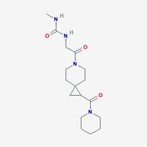 1-Methyl-3-[2-oxo-2-[2-(piperidine-1-carbonyl)-6-azaspiro[2.5]octan-6-yl]ethyl]urea