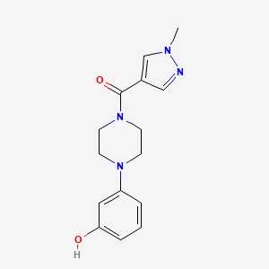 [4-(3-Hydroxyphenyl)piperazin-1-yl]-(1-methylpyrazol-4-yl)methanone