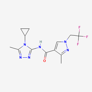 N-(4-cyclopropyl-5-methyl-1,2,4-triazol-3-yl)-3-methyl-1-(2,2,2-trifluoroethyl)pyrazole-4-carboxamide