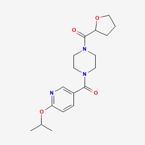 molecular formula C18H25N3O4 B7412697 Oxolan-2-yl-[4-(6-propan-2-yloxypyridine-3-carbonyl)piperazin-1-yl]methanone 