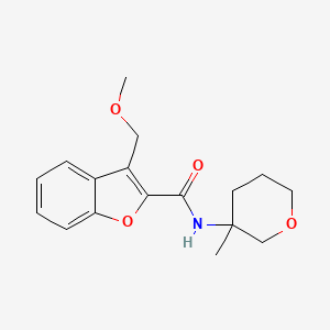 molecular formula C17H21NO4 B7412716 3-(methoxymethyl)-N-(3-methyloxan-3-yl)-1-benzofuran-2-carboxamide 