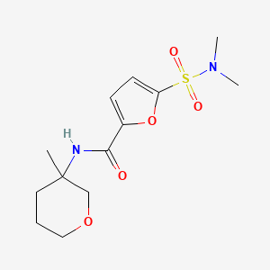 molecular formula C13H20N2O5S B7412748 5-(dimethylsulfamoyl)-N-(3-methyloxan-3-yl)furan-2-carboxamide 