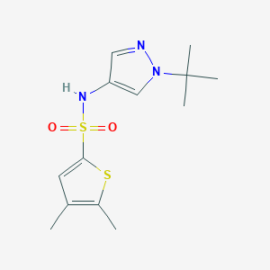 molecular formula C13H19N3O2S2 B7412756 N-(1-tert-butylpyrazol-4-yl)-4,5-dimethylthiophene-2-sulfonamide 