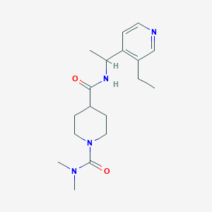 4-N-[1-(3-ethylpyridin-4-yl)ethyl]-1-N,1-N-dimethylpiperidine-1,4-dicarboxamide