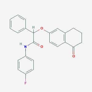 N-(4-fluorophenyl)-2-[(5-oxo-7,8-dihydro-6H-naphthalen-2-yl)oxy]-2-phenylacetamide