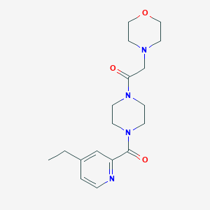 molecular formula C18H26N4O3 B7412802 1-[4-(4-Ethylpyridine-2-carbonyl)piperazin-1-yl]-2-morpholin-4-ylethanone 