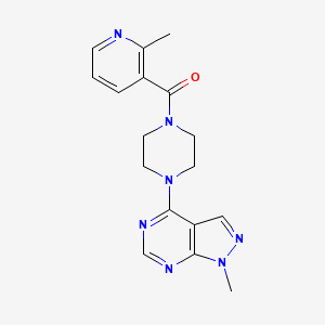 [4-(1-Methylpyrazolo[3,4-d]pyrimidin-4-yl)piperazin-1-yl]-(2-methylpyridin-3-yl)methanone