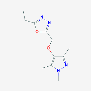 2-Ethyl-5-[(1,3,5-trimethylpyrazol-4-yl)oxymethyl]-1,3,4-oxadiazole