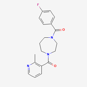 (4-Fluorophenyl)-[4-(2-methylpyridine-3-carbonyl)-1,4-diazepan-1-yl]methanone