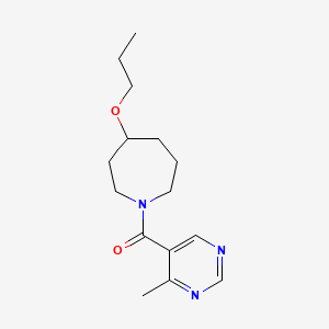 molecular formula C15H23N3O2 B7412866 (4-Methylpyrimidin-5-yl)-(4-propoxyazepan-1-yl)methanone 