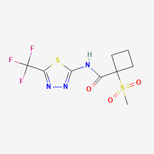 1-methylsulfonyl-N-[5-(trifluoromethyl)-1,3,4-thiadiazol-2-yl]cyclobutane-1-carboxamide