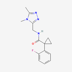 N-[(4,5-dimethyl-1,2,4-triazol-3-yl)methyl]-1-(2-fluorophenyl)cyclopropane-1-carboxamide