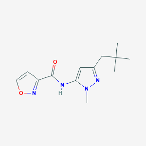 N-[5-(2,2-dimethylpropyl)-2-methylpyrazol-3-yl]-1,2-oxazole-3-carboxamide