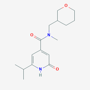 N-methyl-N-(oxan-3-ylmethyl)-2-oxo-6-propan-2-yl-1H-pyridine-4-carboxamide