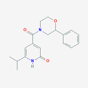 4-(2-phenylmorpholine-4-carbonyl)-6-propan-2-yl-1H-pyridin-2-one