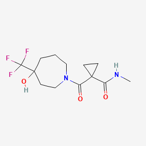 1-[4-hydroxy-4-(trifluoromethyl)azepane-1-carbonyl]-N-methylcyclopropane-1-carboxamide