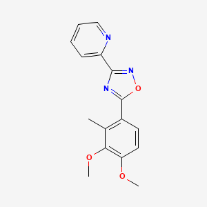 molecular formula C16H15N3O3 B7412973 5-(3,4-Dimethoxy-2-methylphenyl)-3-pyridin-2-yl-1,2,4-oxadiazole 