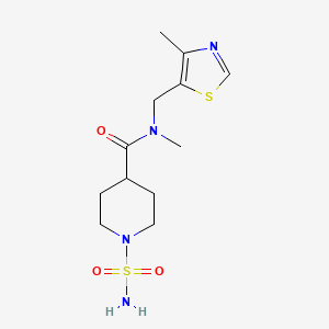 N-methyl-N-[(4-methyl-1,3-thiazol-5-yl)methyl]-1-sulfamoylpiperidine-4-carboxamide