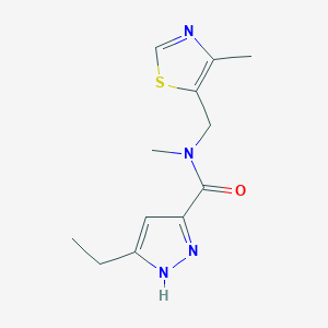 5-ethyl-N-methyl-N-[(4-methyl-1,3-thiazol-5-yl)methyl]-1H-pyrazole-3-carboxamide