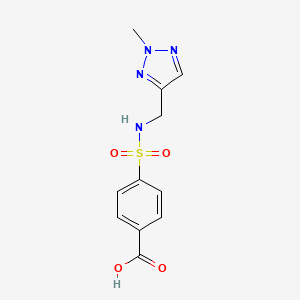 molecular formula C11H12N4O4S B7412986 4-[(2-Methyltriazol-4-yl)methylsulfamoyl]benzoic acid 