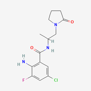 2-amino-5-chloro-3-fluoro-N-[1-(2-oxopyrrolidin-1-yl)propan-2-yl]benzamide