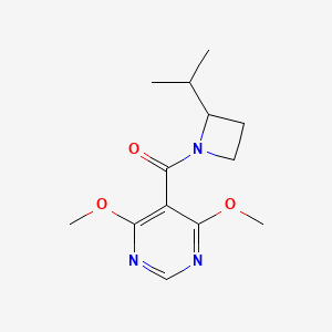 molecular formula C13H19N3O3 B7413032 (4,6-Dimethoxypyrimidin-5-yl)-(2-propan-2-ylazetidin-1-yl)methanone 