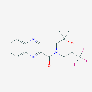 molecular formula C16H16F3N3O2 B7413043 [2,2-Dimethyl-6-(trifluoromethyl)morpholin-4-yl]-quinoxalin-2-ylmethanone 