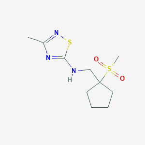 3-methyl-N-[(1-methylsulfonylcyclopentyl)methyl]-1,2,4-thiadiazol-5-amine