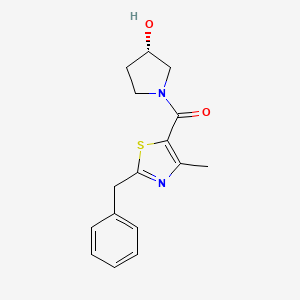 (2-benzyl-4-methyl-1,3-thiazol-5-yl)-[(3S)-3-hydroxypyrrolidin-1-yl]methanone