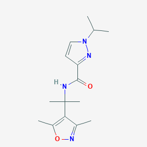 N-[2-(3,5-dimethyl-1,2-oxazol-4-yl)propan-2-yl]-1-propan-2-ylpyrazole-3-carboxamide