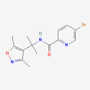 5-bromo-N-[2-(3,5-dimethyl-1,2-oxazol-4-yl)propan-2-yl]pyridine-2-carboxamide