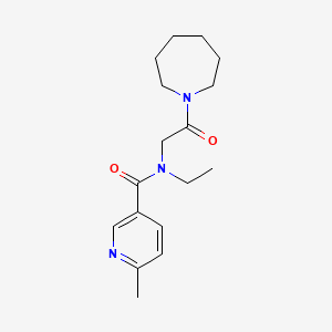 N-[2-(azepan-1-yl)-2-oxoethyl]-N-ethyl-6-methylpyridine-3-carboxamide