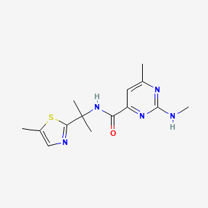 6-methyl-2-(methylamino)-N-[2-(5-methyl-1,3-thiazol-2-yl)propan-2-yl]pyrimidine-4-carboxamide