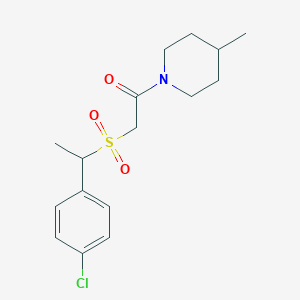 2-[1-(4-Chlorophenyl)ethylsulfonyl]-1-(4-methylpiperidin-1-yl)ethanone