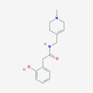 molecular formula C15H20N2O2 B7413095 2-(2-hydroxyphenyl)-N-[(1-methyl-3,6-dihydro-2H-pyridin-4-yl)methyl]acetamide 