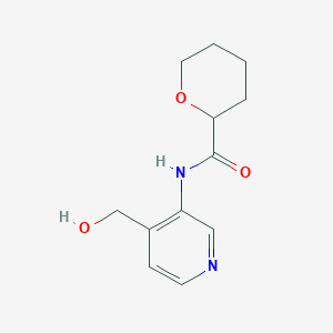 N-[4-(hydroxymethyl)pyridin-3-yl]oxane-2-carboxamide