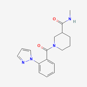 N-methyl-1-(2-pyrazol-1-ylbenzoyl)piperidine-3-carboxamide