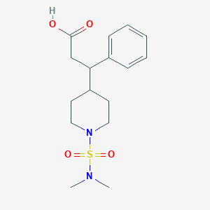 3-[1-(Dimethylsulfamoyl)piperidin-4-yl]-3-phenylpropanoic acid