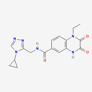 N-[(4-cyclopropyl-1,2,4-triazol-3-yl)methyl]-1-ethyl-2,3-dioxo-4H-quinoxaline-6-carboxamide