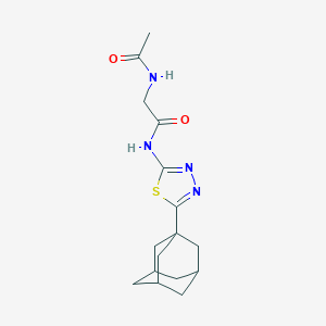 2-acetamido-N-[5-(1-adamantyl)-1,3,4-thiadiazol-2-yl]acetamide