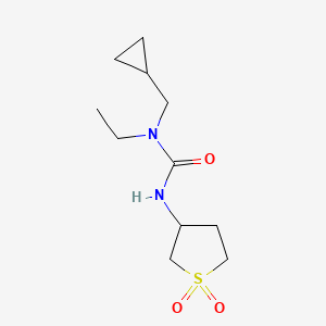 molecular formula C11H20N2O3S B7413185 1-(Cyclopropylmethyl)-3-(1,1-dioxothiolan-3-yl)-1-ethylurea 